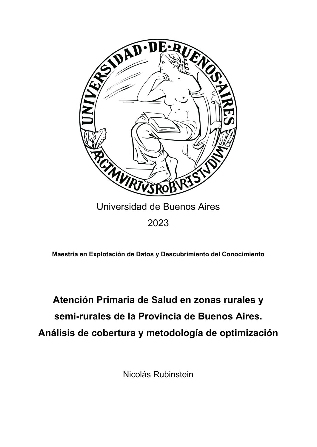 Acceso a la atención primaria en la provincia de Buenos Aires — página 1 de 23. Abrí el PDF para acceder al texto.